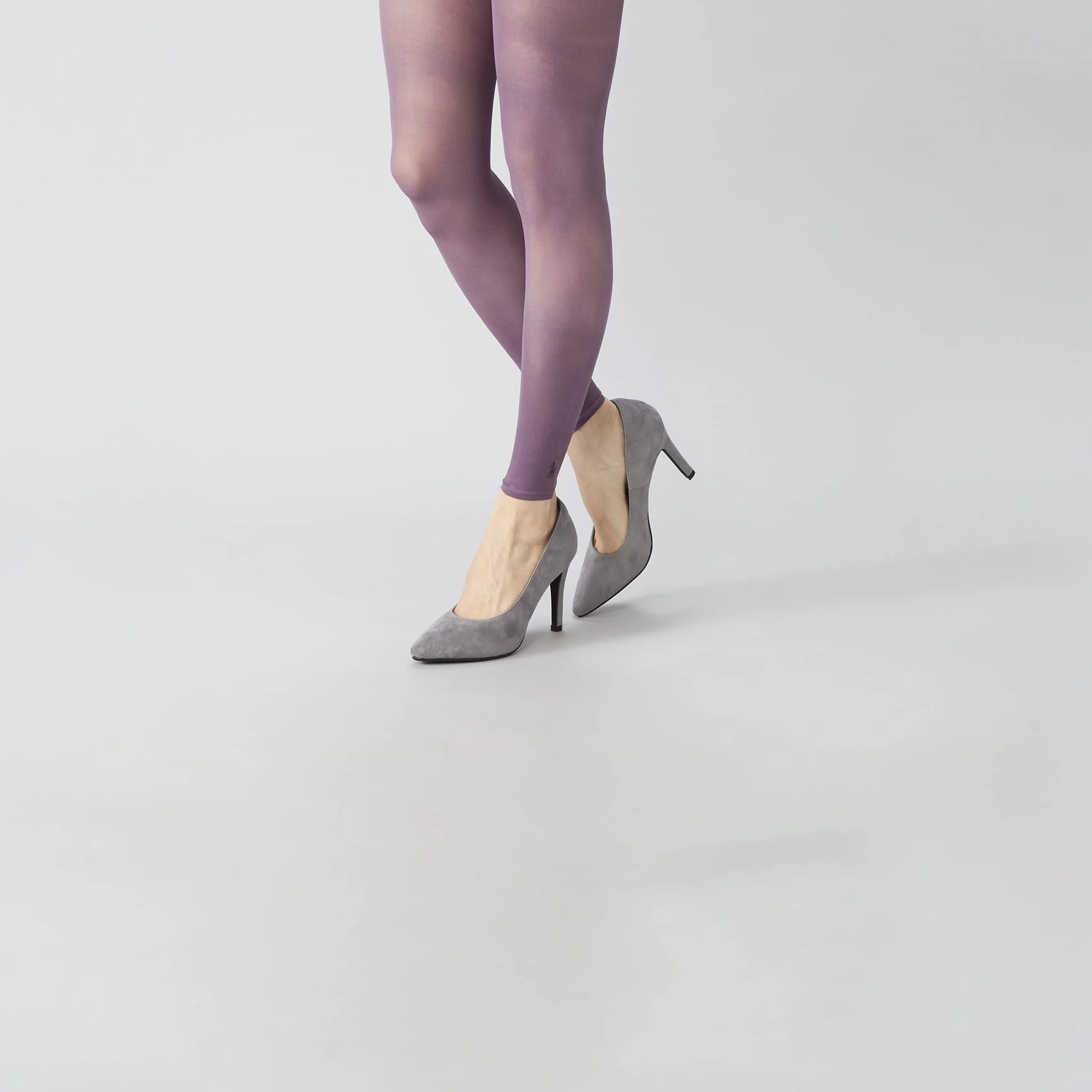 レギンス ワンポイント刺繍 35デニール クール 10分丈