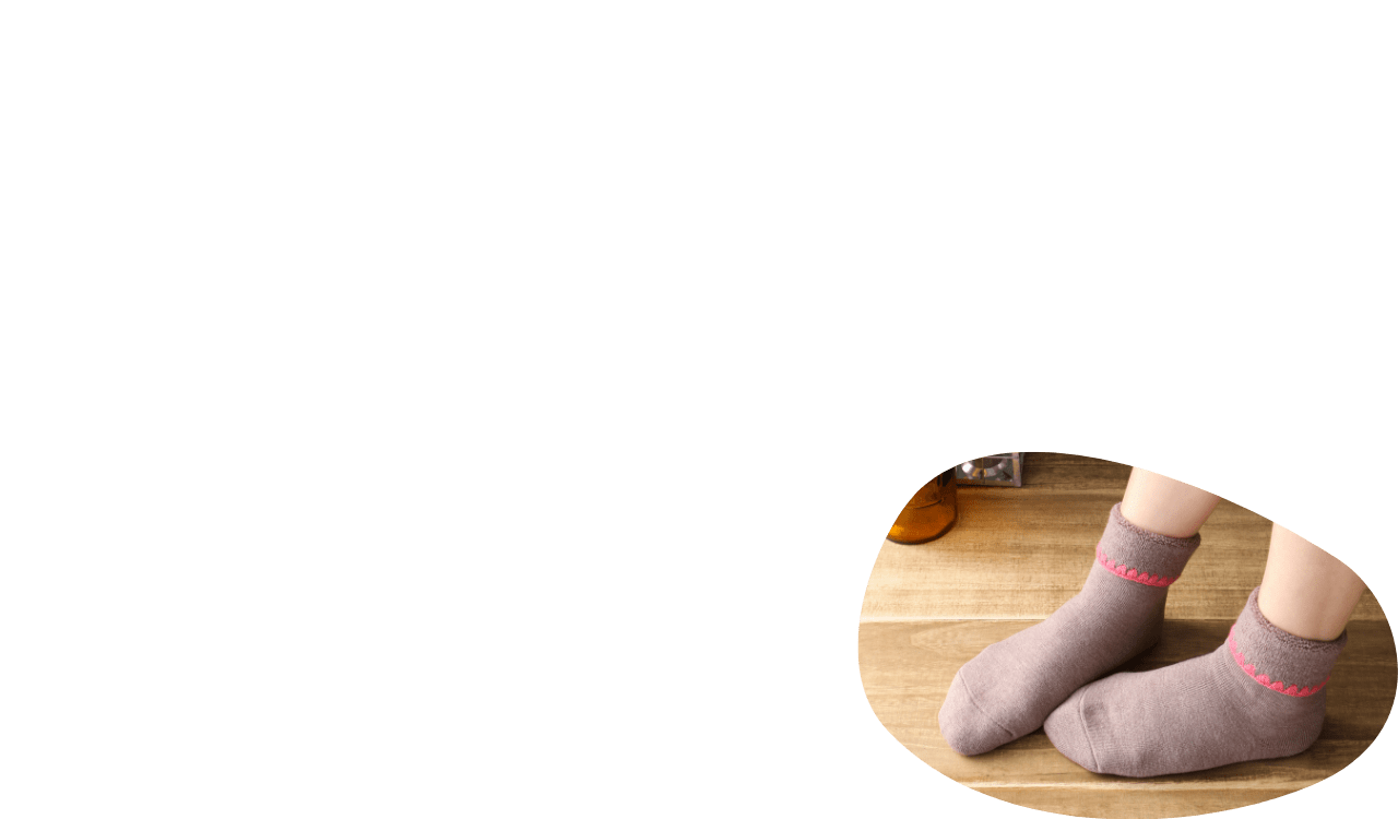 Ladies　折り返しハマグリパイルソックス