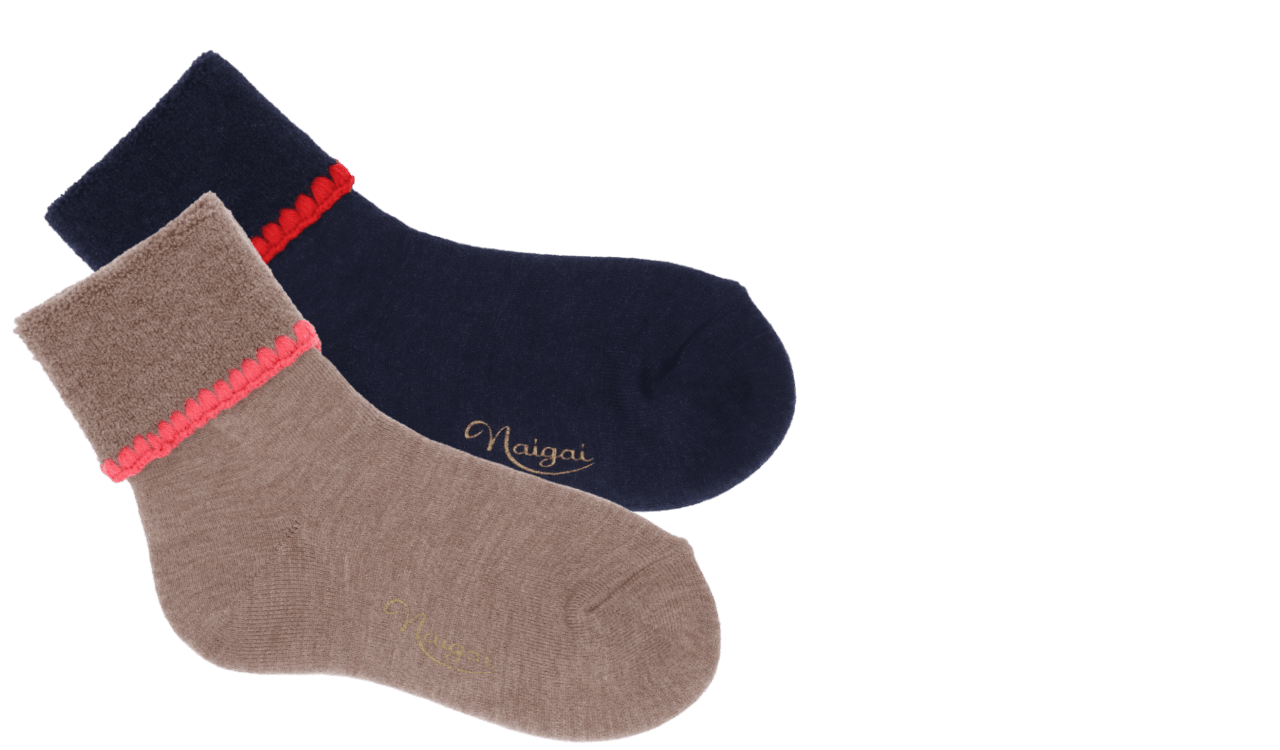 Ladies　折り返しハマグリパイルソックス