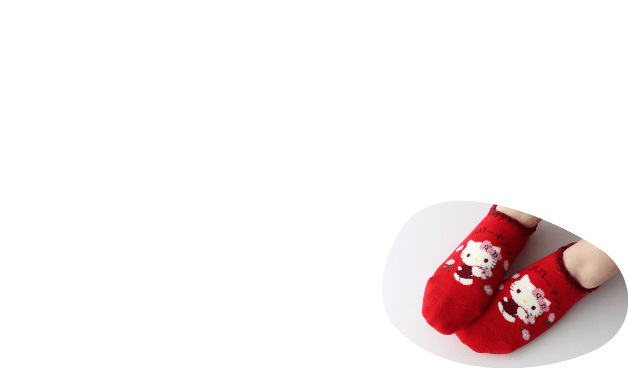 サンリオキャラクターズコラボ　ローズハローキティ　ハマグリパイルソックス