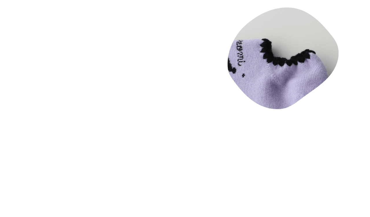 サンリオキャラクターズコラボ　クロミラメドット ハマグリパイルソックス