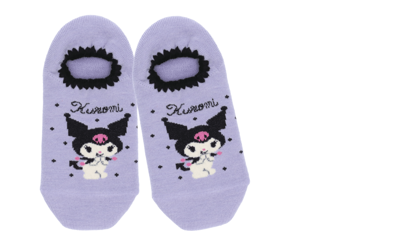 サンリオキャラクターズコラボ　クロミラメドット ハマグリパイルソックス
