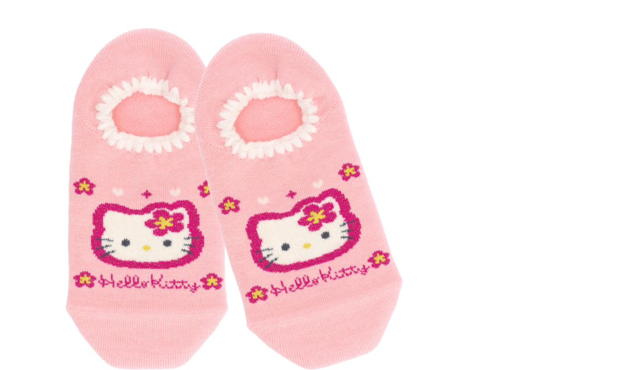 サンリオキャラクターズコラボ　カオハナハローキティ　ハマグリパイルソックス