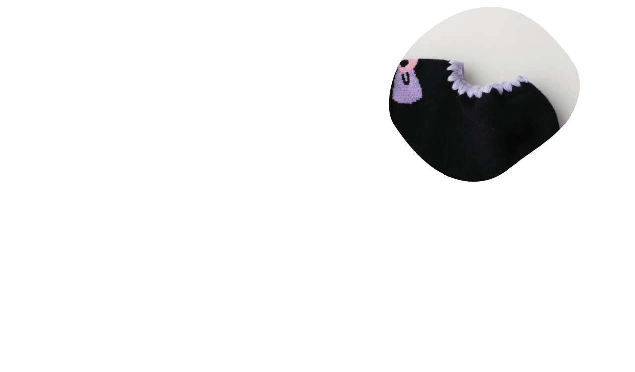 サンリオキャラクターズコラボ　なりきりクロミ ハマグリパイルソックス