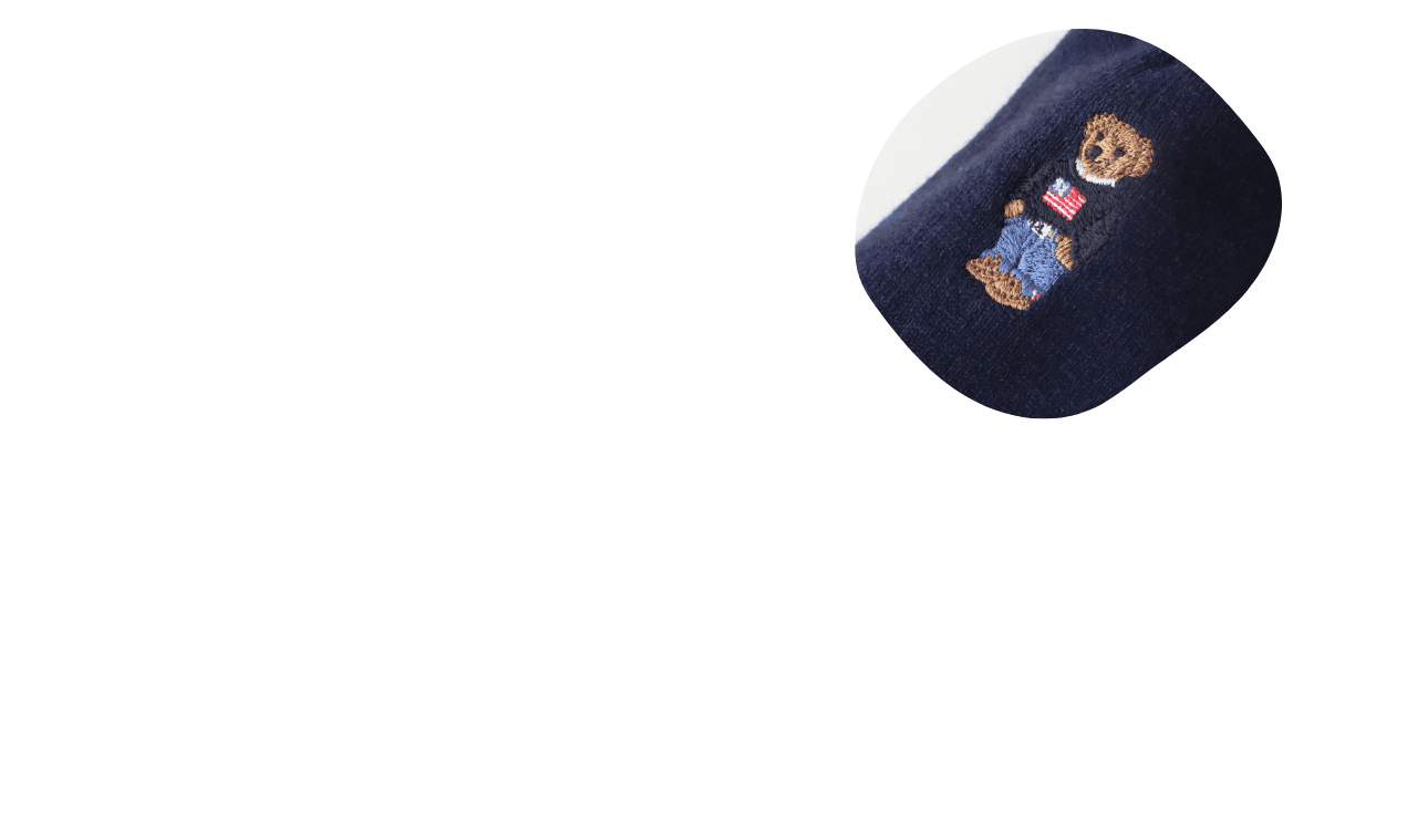 POLO RALPH LAURENコラボ　ポロベア ハマグリパイルソックス