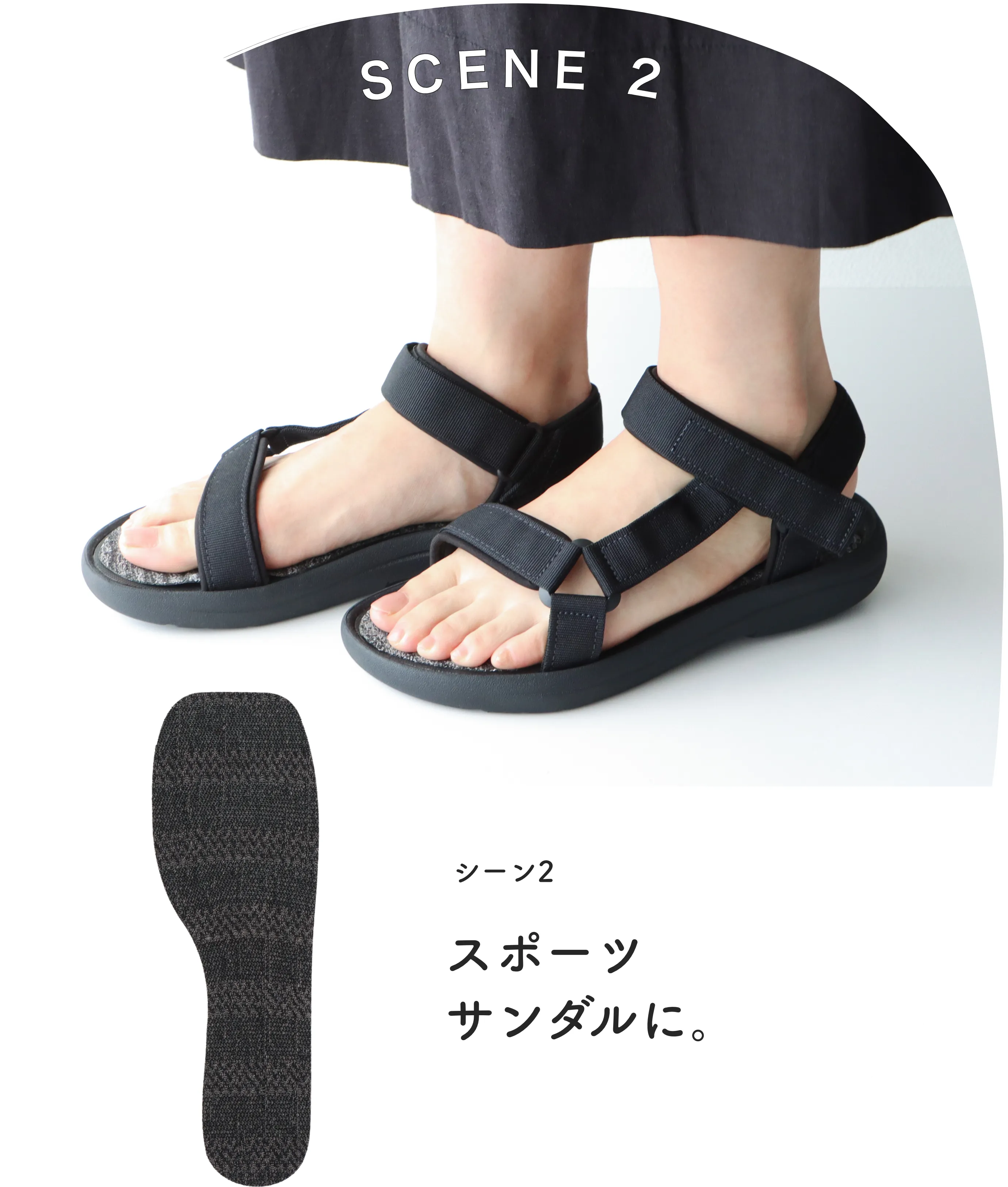 シーン2 スポーツサンダルに。