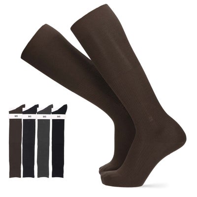 DAKSダックス日本製綿100％ワンポイントロゴ刺繍リブハイソックスロングホーズメンズプレゼント贈答ギフト02502950