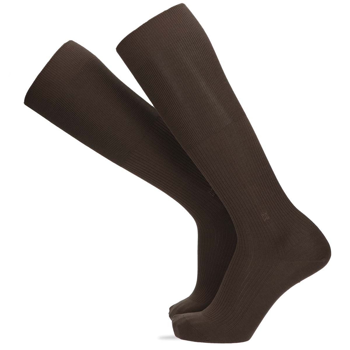 DAKSダックス日本製綿100％ワンポイントロゴ刺繍リブハイソックスロングホーズメンズプレゼント贈答ギフト02502950