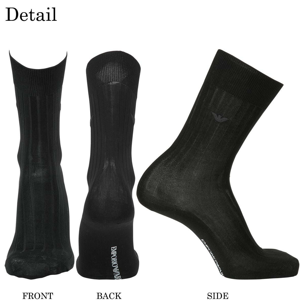 EMPORIO ARMANI 箱入り靴下2足 ギフトセット オールシーズン用 Dress
