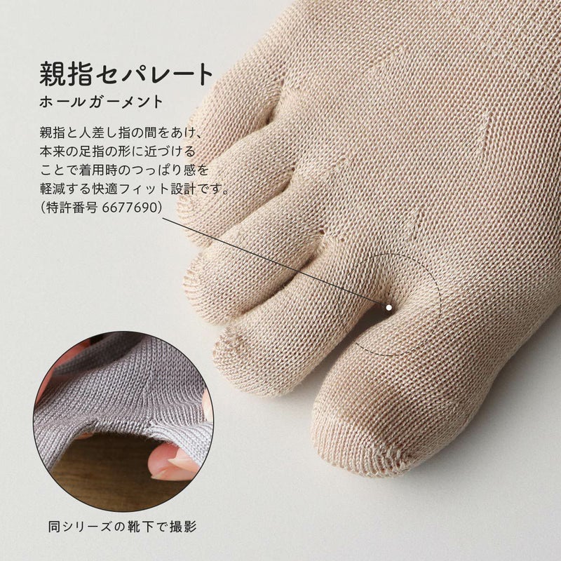 シルク(絹)混5本指ソックス冷えとり靴下にも最適♪NAIGAICOMFORTナイガイコンフォートレディスレッグソリューション3022-220ポイント10倍