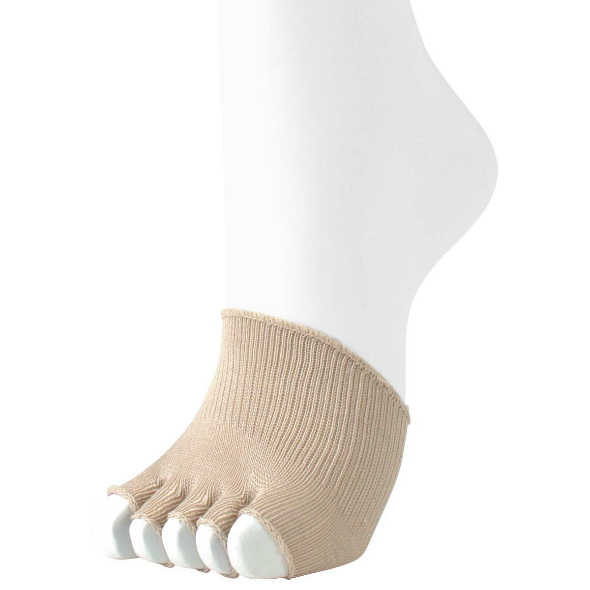 シルク(表糸)100%つま先用五本指靴下指先なしフットカバーカバーソックスNAIGAICOMFORTナイガイコンフォートレディスレッグソリューション3022-231ポイント10倍
