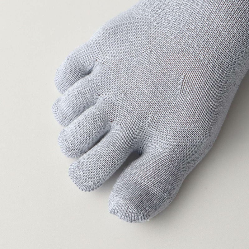 ホールガーメントシルク(絹)混滑り止め付き5本指ソックス冷えとり靴下にも最適♪NAIGAICOMFORTナイガイコンフォートレディスレッグソリューション3022-244