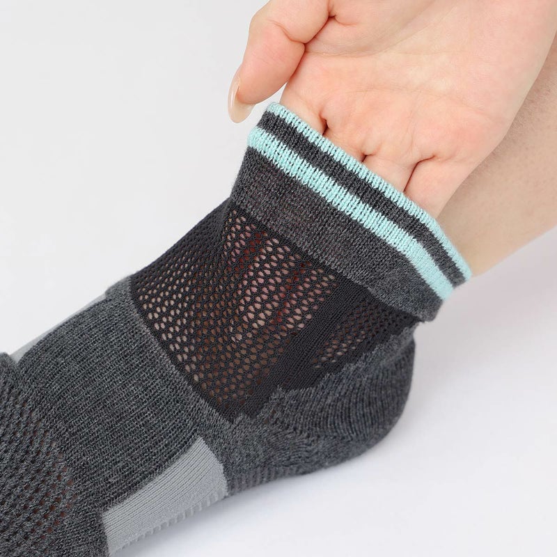 NAIGAIPERFORMANCEナイガイパフォーマンスランニングメッシュ編み吸水速乾3Dアーチフィットストッパー付5本指ショート丈ソックスレディースソックス婦人靴下女性プレゼント贈答ギフト03050005