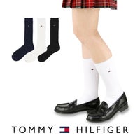 TOMMYHILFIGER｜トミーヒルフィガースクールソックスワンポイント刺繍28cm丈レディスハイソックス靴下3481-410ポイント10倍