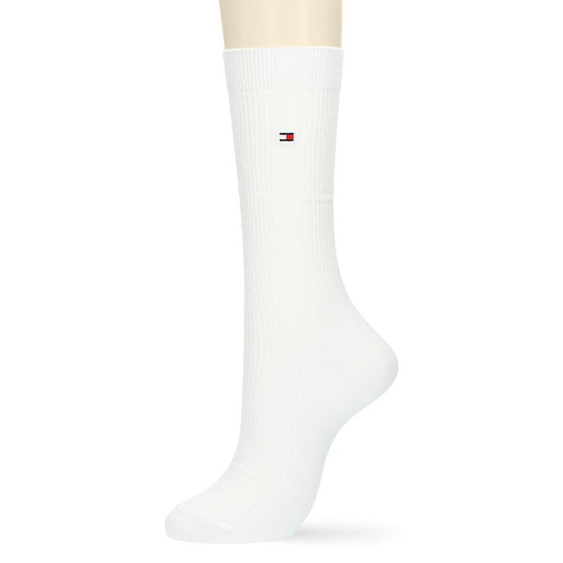 TOMMYHILFIGER｜トミーヒルフィガースクールソックスワンポイント刺繍28cm丈レディスハイソックス靴下3481-410ポイント10倍