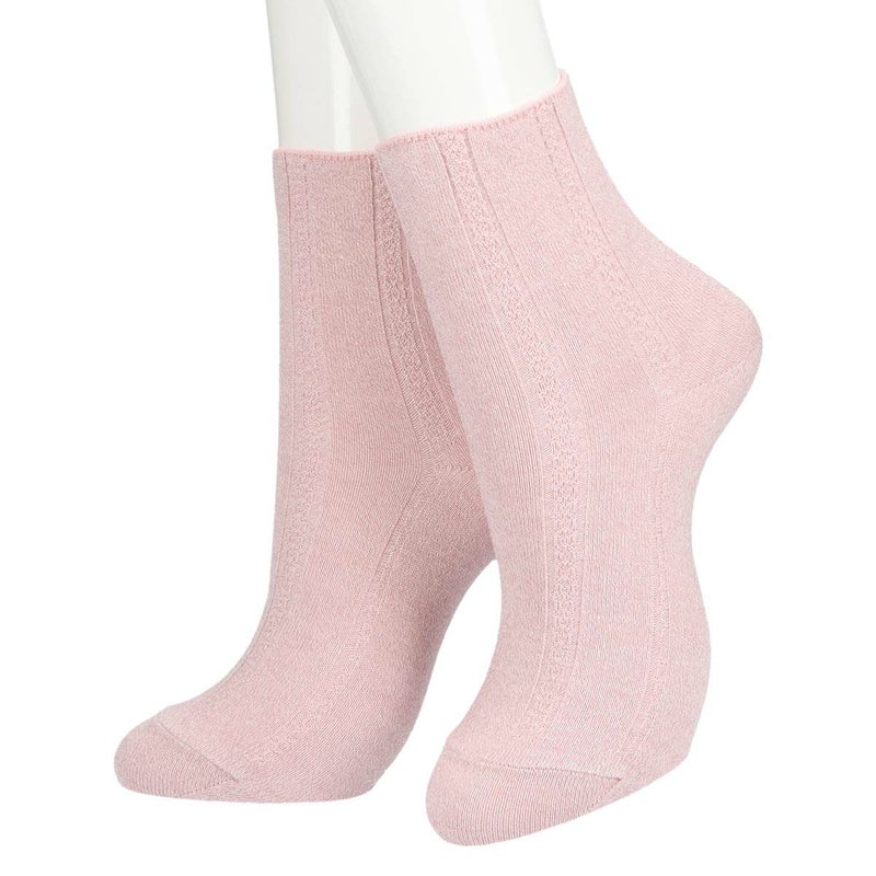 DAKS（ダックス）カジュアル口ゴム超ゆったりオーガニックコットンリンクス柄クルー丈ソックスレディースソックス婦人靴下プレゼント贈答ギフト3367-824