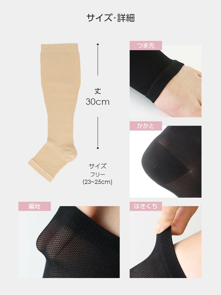 ≪WEB限定≫ NAIGAI 着圧ソックス 市販最強クラス オープントゥ 段階