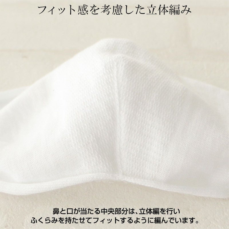 日本製ひんやり接触冷感素材マスク靴下の編み機で作った肌に優しいニットマスクポリジン加工（抗菌防臭加工）洗えるマスクぴったりフィット男女兼用ユニセックスゆうパケット（ポスト投函）全国220円8780-0003