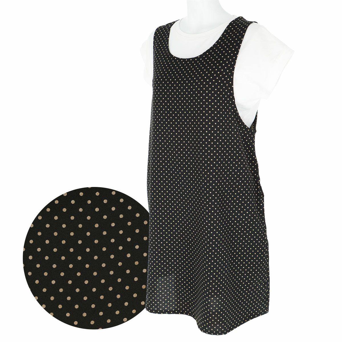 HOUSE WEAR STUDIO ソフティドット ポリエステル100％水玉柄 後結び 背