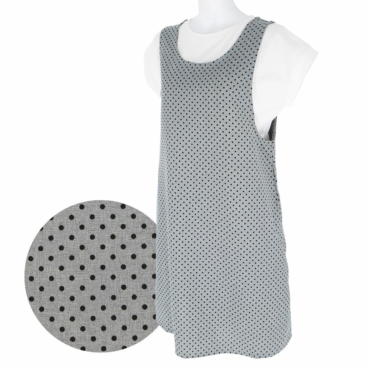 HOUSE WEAR STUDIO ソフティドット ポリエステル100％水玉柄 後結び 背