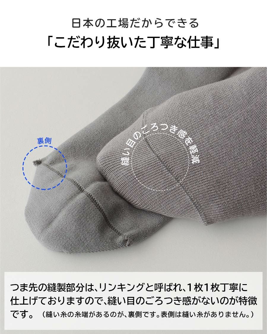 みんなのくつした 【締めつけない靴下】クルー丈 ふんわりガーゼ
