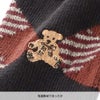 DAKSダックス日本製履きくちゆったりラム毛混アーガイルベア刺繍クルー丈レディースソックス靴下女性婦人プレゼントギフト03368116