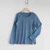 HOUSEWEARSTUDIOPLUSハウスウェアスタジオプラスONEMILEWEARワンマイルウェア日本製綿100％クル－ネック長袖Tシャツ【Lサイズ】レディース70360044