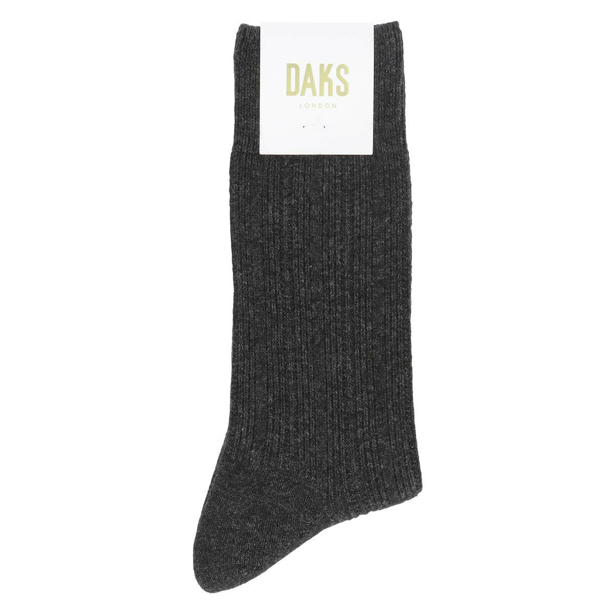 【新品】DAKS　ダックス　最高品質　カシミヤ　アンゴラ　日本製　コート　L DAKS カシミヤ混 履き口ゆったり 細リブソックス クルー丈 メンズ 日本
