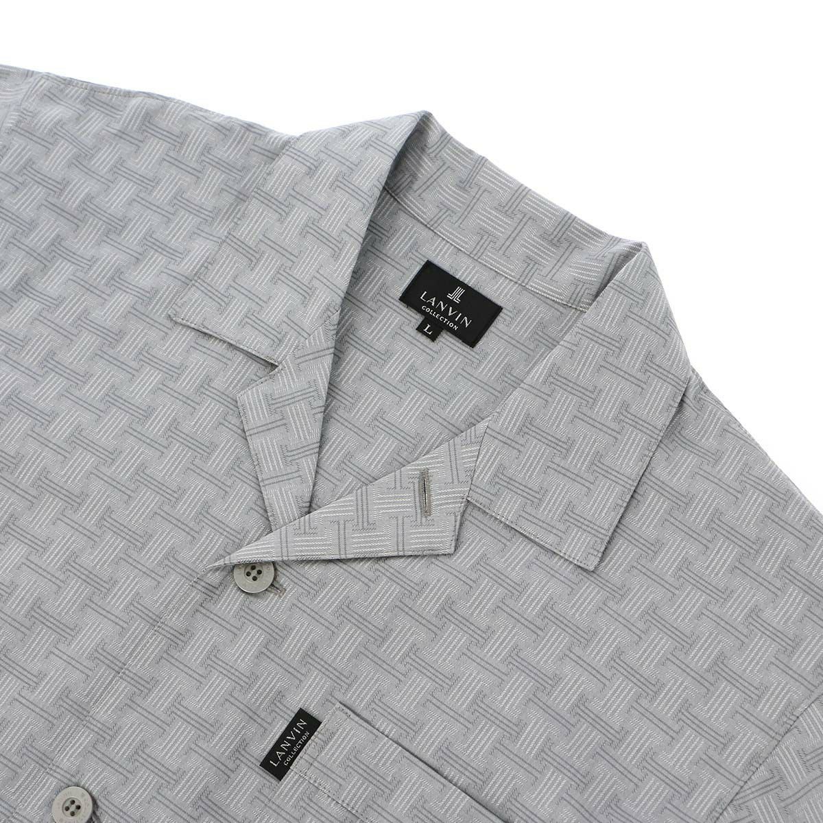 LANVINCLLECTIONランバンコレクション【S・M・Lサイズ】サテンJL先染めモノグラムジャガードパジャマメンズ男性紳士プレゼントギフト54420001公式ショップ正規ライセンス商品