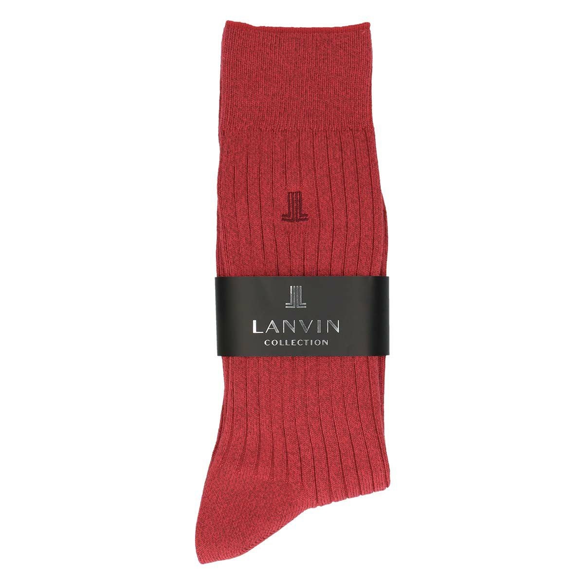 LANVIN COLLECTION 日本製 ECOテンセル モダールMIX ワンポイント リブ