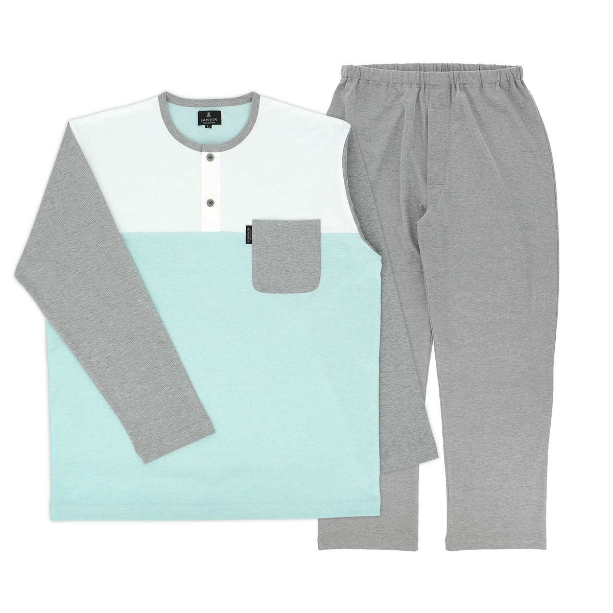 LANVINCOLLECTIONランバンコレクション【M・Lサイズ】鹿の子無地/セオαパジャマメンズ男性紳士プレゼントギフト54420016公式ショップ正規ライセンス商品