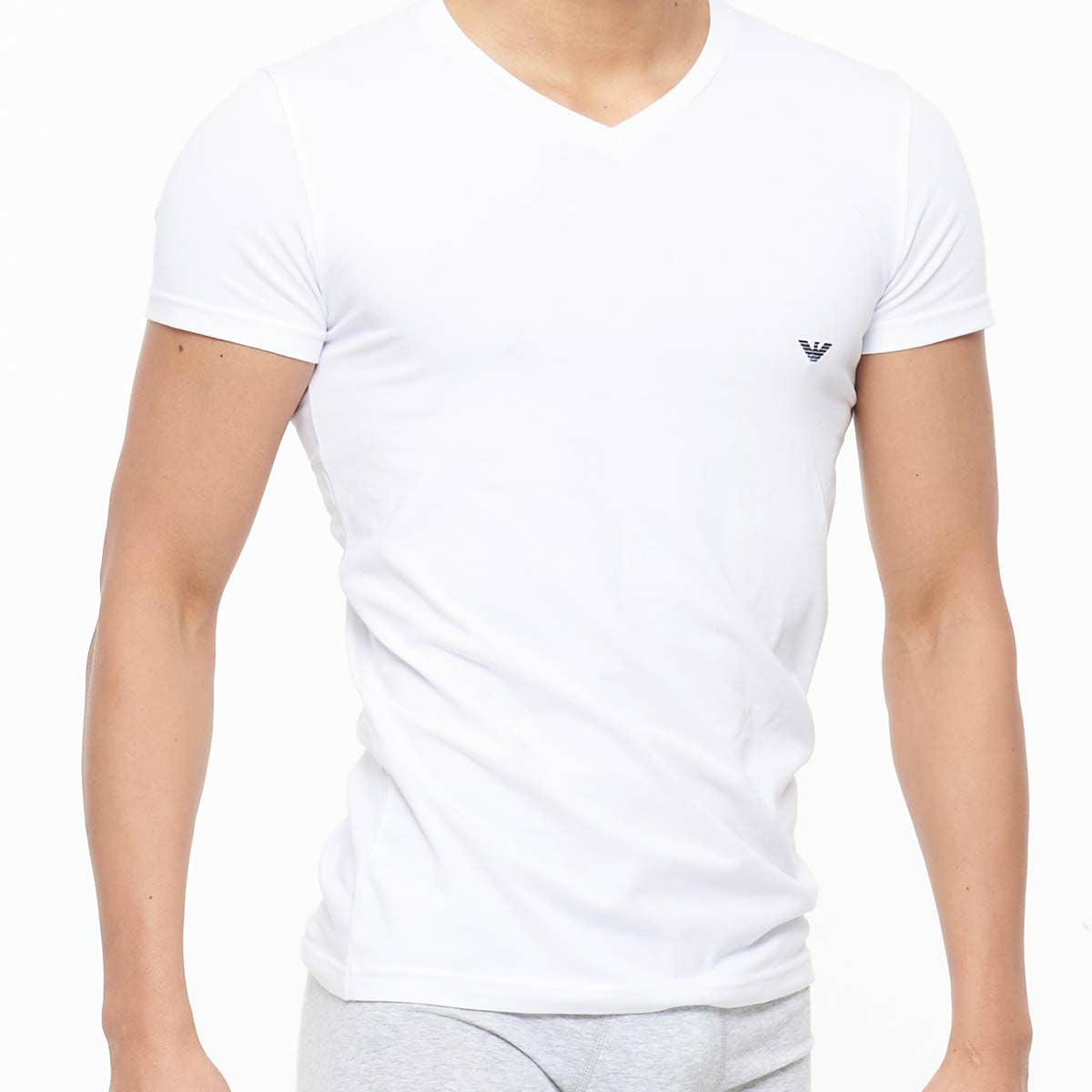EMPORIO ARMANI 2PACK VネックTシャツ Lサイズ EMPORIO ARMANI STRETCH COTTON ストレッチコットン Vネック 半袖 T