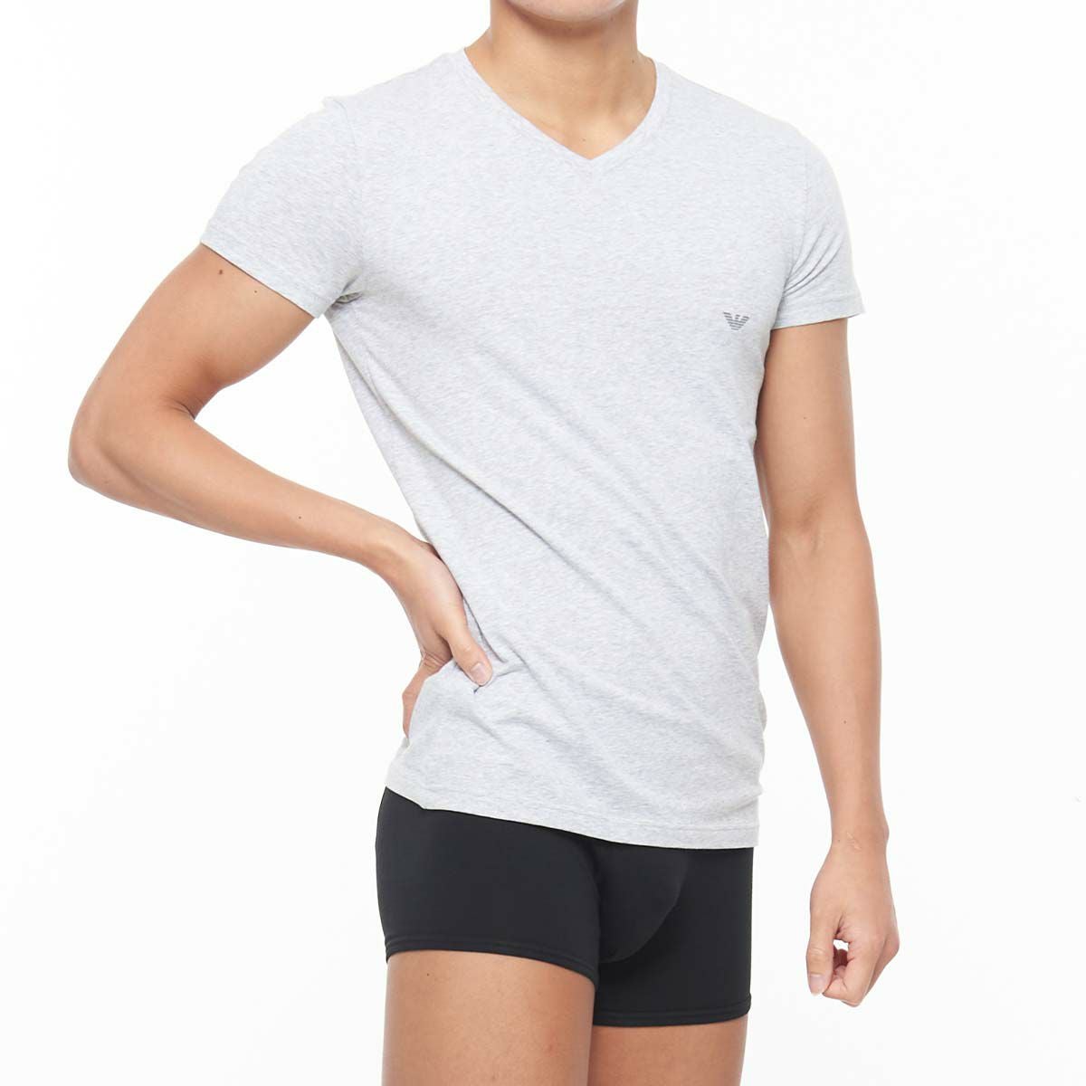 EMPORIO ARMANI STRETCH COTTON ストレッチコットン Vネック 半袖 T
