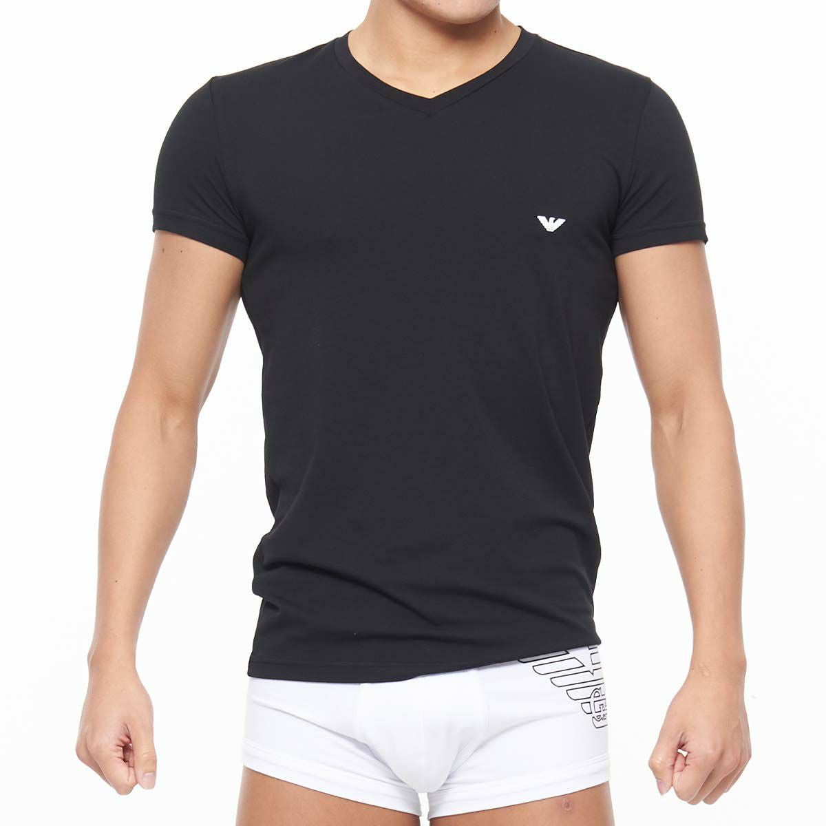EMPORIO ARMANI STRETCH COTTON ストレッチコットン Vネック 半袖 T