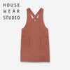 HOUSEWEARSTUDIOハウスウェアスタジオエプロン撥水加工ナイロン後結びロングレディースシンプル無地女性用プレゼント贈答ギフト70372093