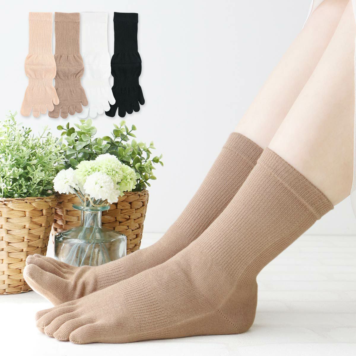 NAIGAI COMFORT 5本指ソックス 綿100％ レディース 冷えとりにも最適