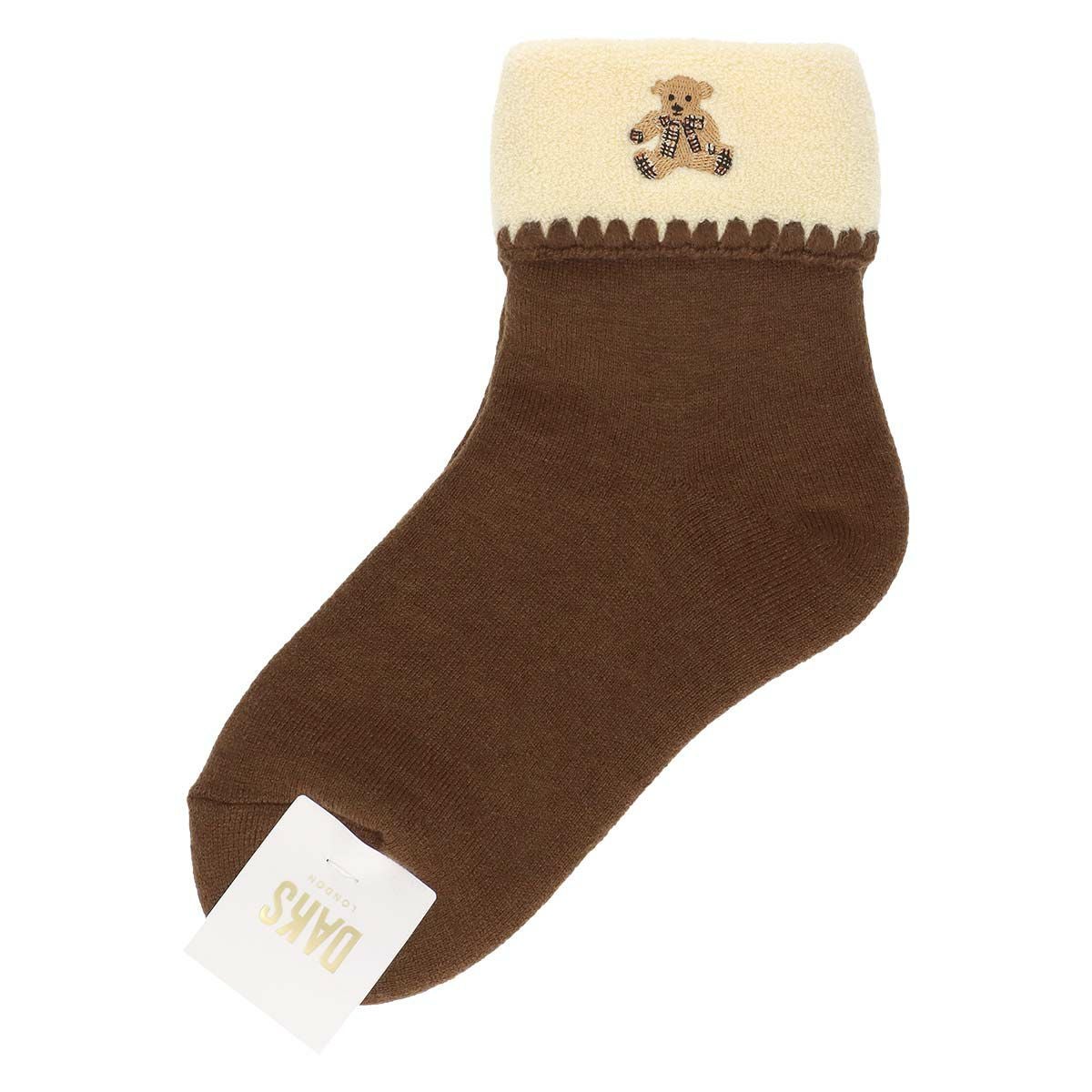 DAKSダックス日本製総パイルハマグリ折り返しクルー丈レディースルームソックス靴下女性プレゼントギフト敬老の日03368400