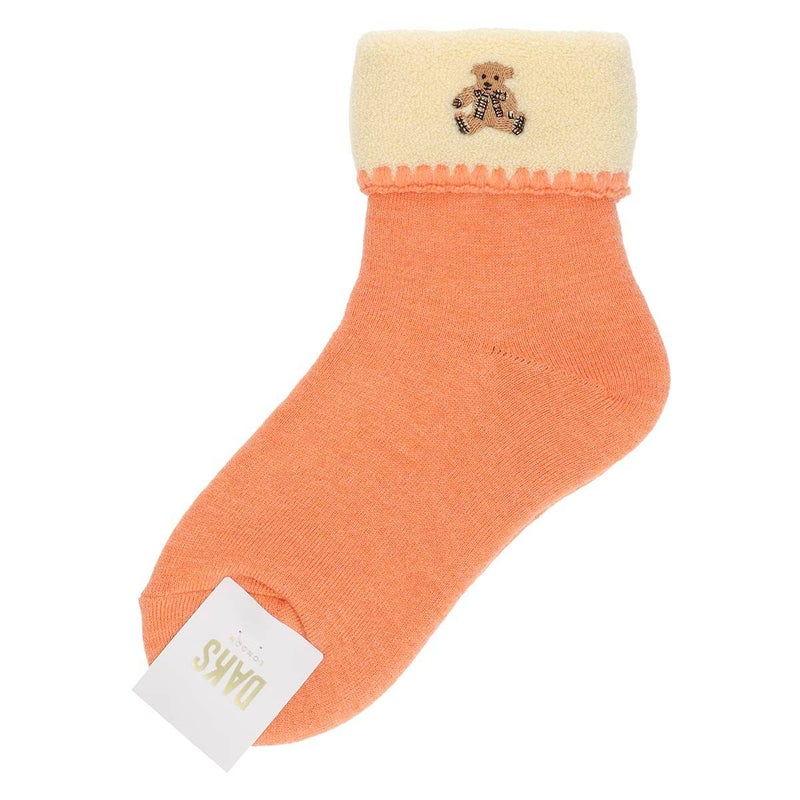 DAKSダックス日本製総パイルハマグリ折り返しクルー丈レディースルームソックス靴下女性プレゼントギフト敬老の日03368400