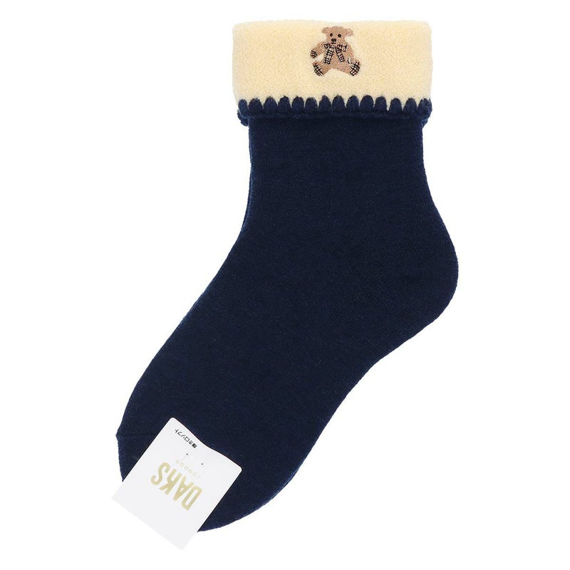 DAKSダックス日本製総パイルハマグリ折り返しクルー丈レディースルームソックス靴下女性プレゼントギフト敬老の日03368400