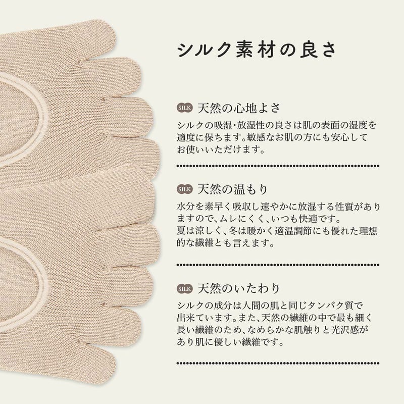 ホールガーメントシルク(絹)混かかと滑り止め付き5本指フットカバーカバーソックスNAIGAICOMFORTナイガイコンフォートレディースソックス靴下女性婦人プレゼント無料ラッピングギフトレッグソリューション03022263