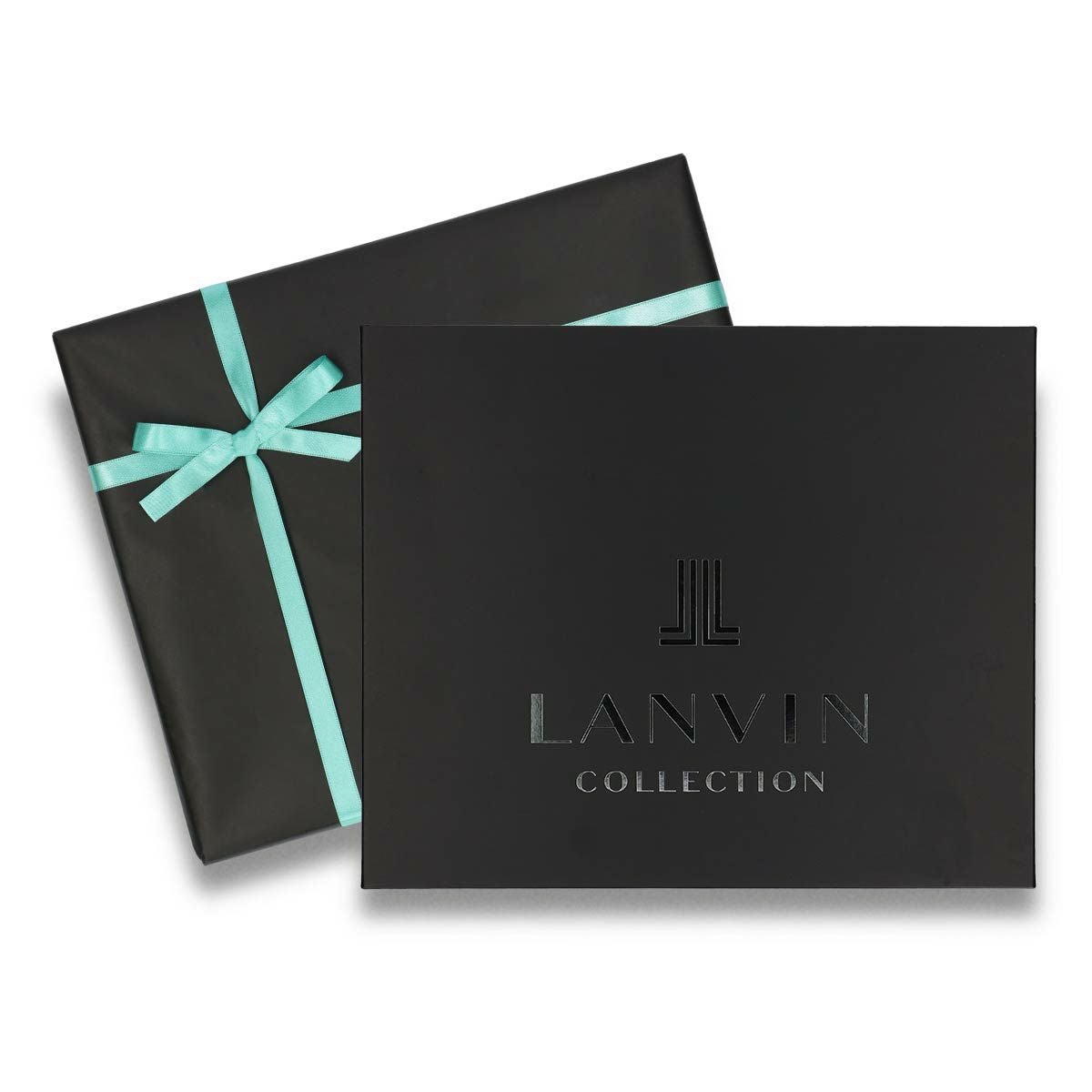 【新品未使用】ギフトボックス 紙袋付き コロンコレクション LANVIN COLLECTION 手提げ紙袋付き 3足組ギフトセット リブ編み クルー