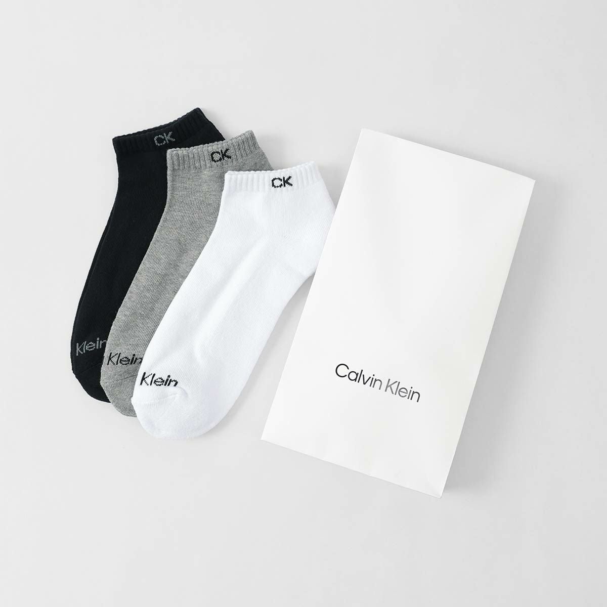 Calvin Klein 【3足セット】抗菌防臭 足底パイル スニーカー丈ソックス