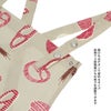 HOUSEWEARSTUDIOハウスウェアスタジオ形態安定加工綿100％薄手ヘリンボンブレッド柄後結びロングレディースエプロン70372190