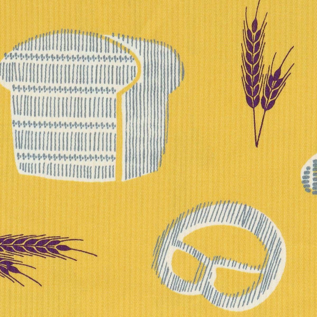 HOUSEWEARSTUDIOハウスウェアスタジオ形態安定加工綿100％薄手ヘリンボンブレッド柄横ボタンサイドボタン背付きレディースエプロン70372191