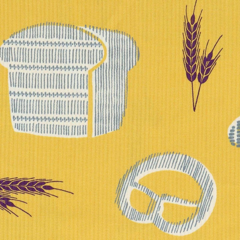 HOUSEWEARSTUDIOハウスウェアスタジオ形態安定加工綿100％薄手ヘリンボンブレッド柄横ボタンサイドボタン背付きレディースエプロン70372191