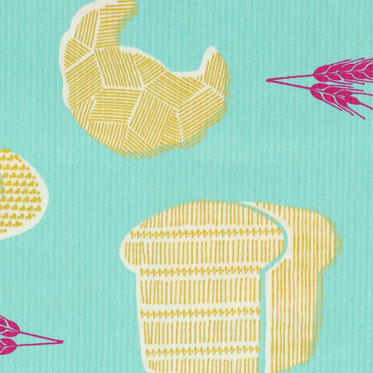 HOUSEWEARSTUDIOハウスウェアスタジオ形態安定加工綿100％薄手ヘリンボンブレッド柄横ボタンサイドボタン背付きレディースエプロン70372191