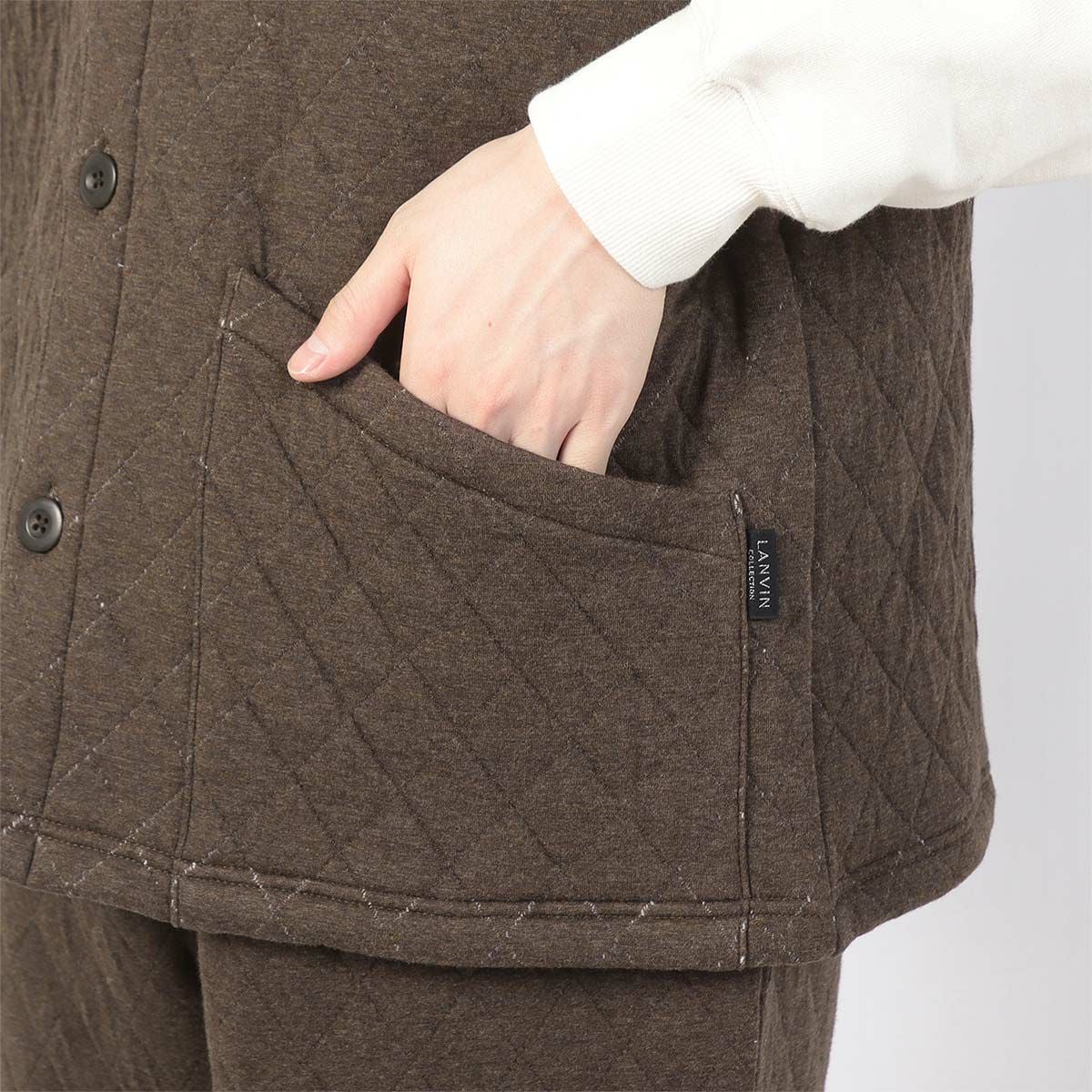 LANVIN COLLECTION 中綿二ットキルト ベスト 半纏 はんてん 羽織