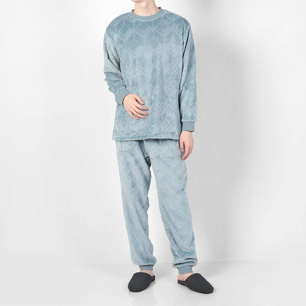 LANVINCOLLECTIONランバンコレクションシルキーマイヤー【M/Lサイズ】滑らかフリースロングパンツ長ズボン部屋着スウェット男性紳士プレゼントギフト54426061公式ショップ正規ライセンス商品
