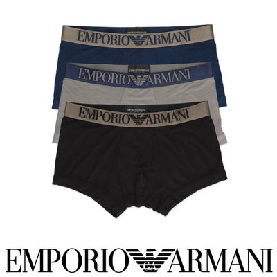 EMPORIOARMANIエンポリオアルマーニTRUNKMICROFIBERロゴバンドボクサーパンツ前閉じパンツEUサイズ男性メンズアンダーウェア下着プレゼント無料ラッピング贈答ギフト54075350公式ショップ正規ライセンス商品