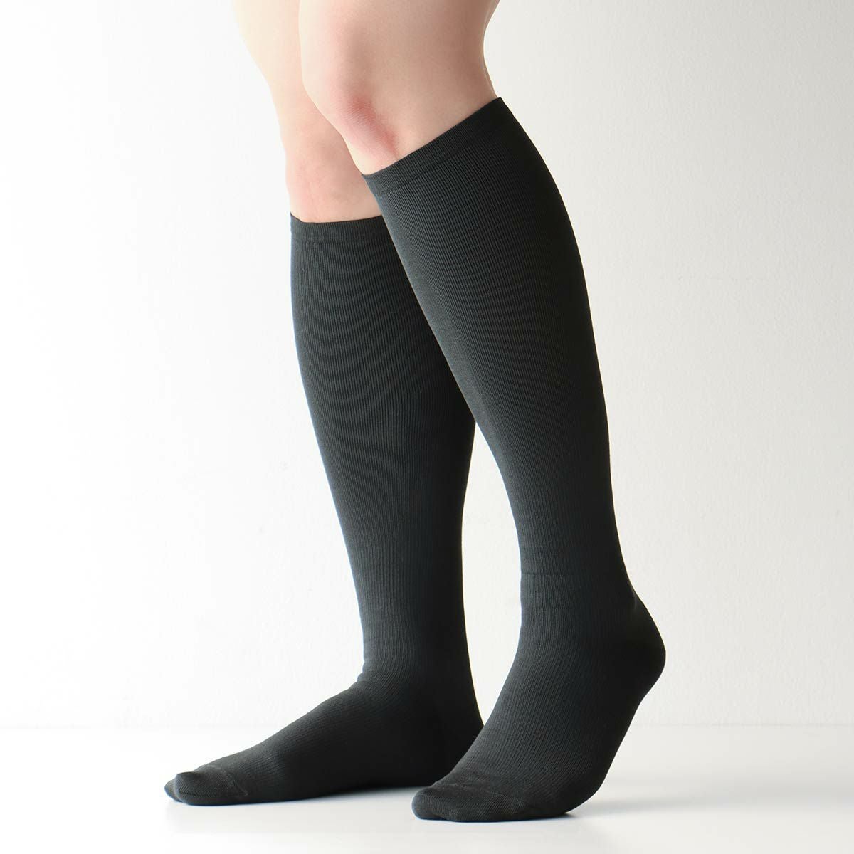 NAIGAI COMFORT 綿混 ハイソックス丈 着圧 ソックス （25hPa